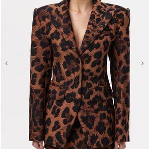 BNWT Leopard Print Power Shoulder Blazer